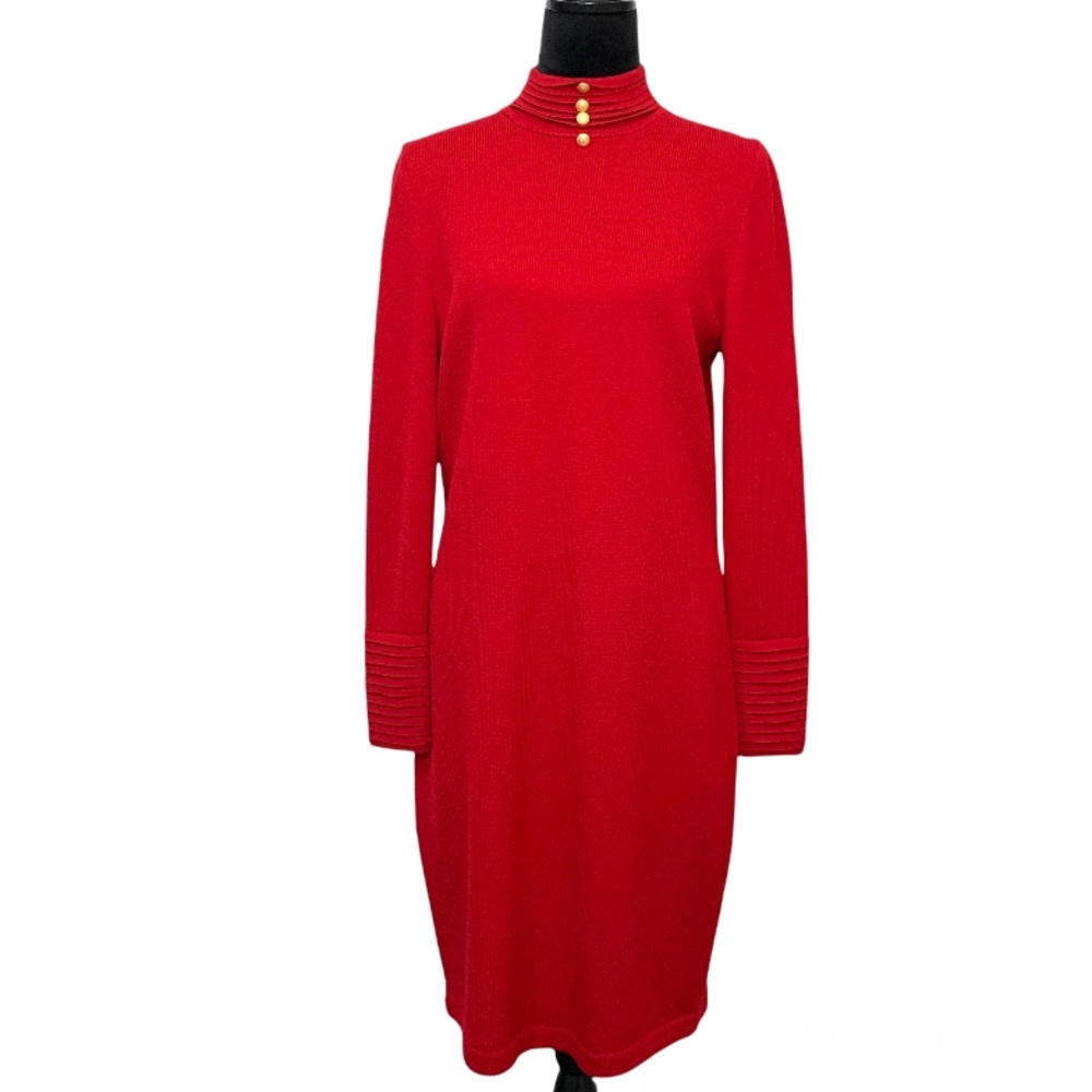 St. John Red Midi Dress
